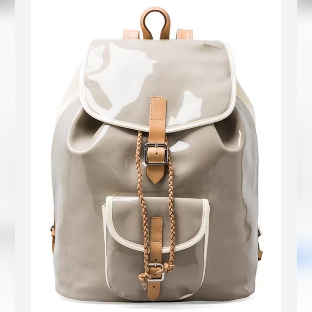 Harper Ave Le Corb Backpack in Gray & Cream In Gray & Cream